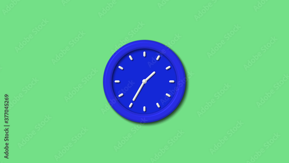 New blue color 3d wall clock on green light background,3d wall clock New blue color 3d wall clock on green light background,3d wall clock