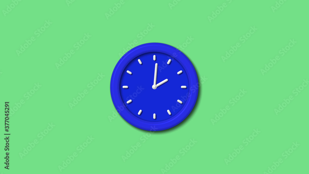 New blue color 3d wall clock on green light background,3d wall clock New blue color 3d wall clock on green light background,3d wall clock