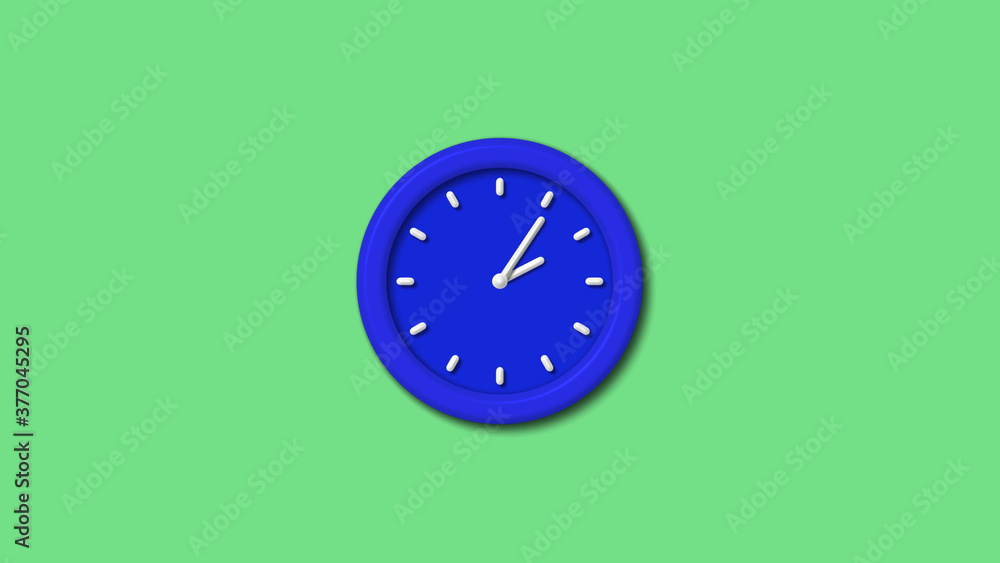 New blue color 3d wall clock on green light background,3d wall clock New blue color 3d wall clock on green light background,3d wall clock