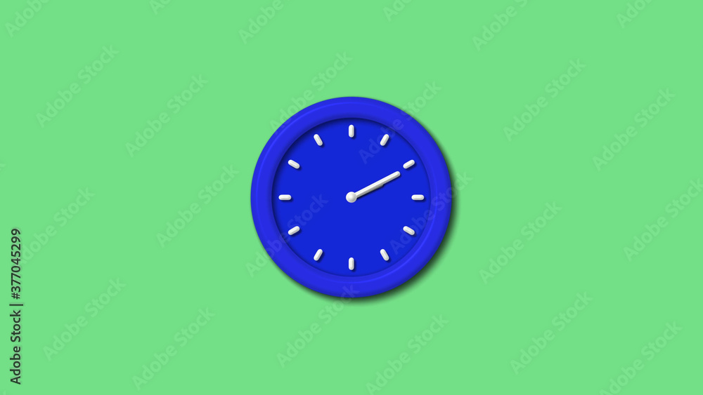 New blue color 3d wall clock on green light background,3d wall clock New blue color 3d wall clock on green light background,3d wall clock