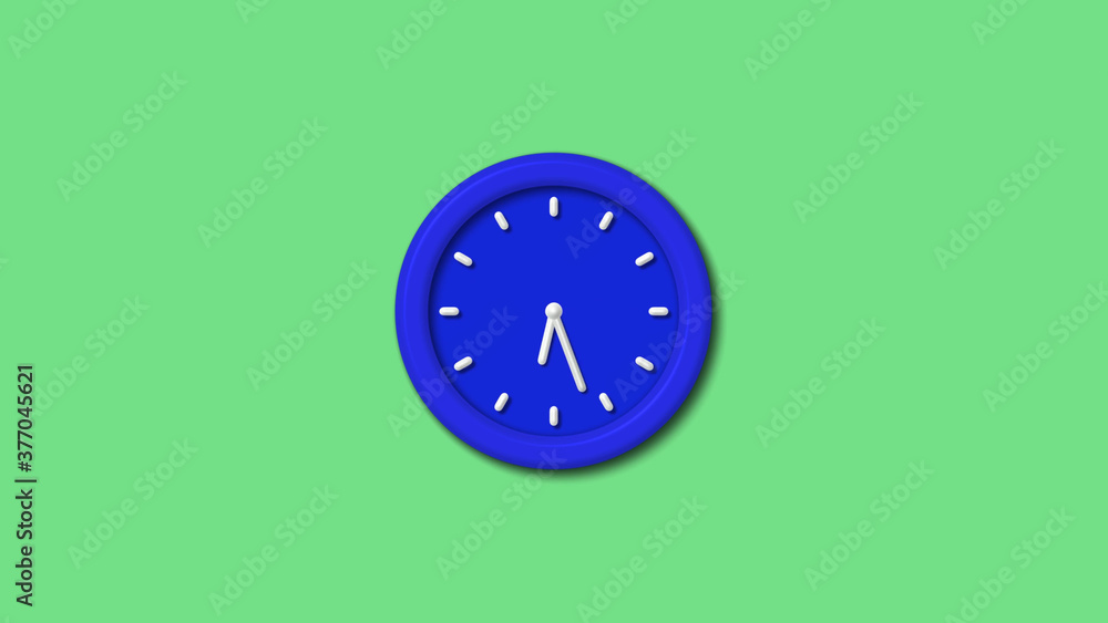 New blue color 3d wall clock on green light background,3d wall clock New blue color 3d wall clock on green light background,3d wall clock