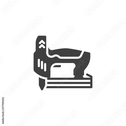 Carpentry woodworking tool vector icon. filled flat sign for mobile concept and web design. Cordless nail gun glyph icon. Symbol, logo illustration. Vector graphics