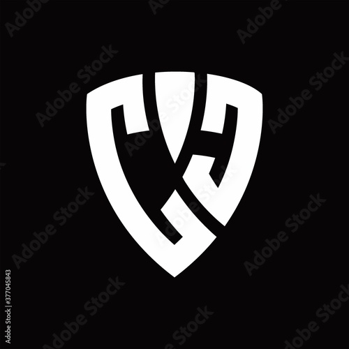 Free Download CC Logo monogram with shield elements shape design template - GFXLoad