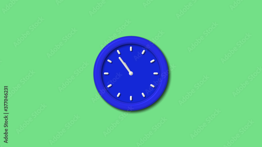 New blue color 3d wall clock on green light background,3d wall clock New blue color 3d wall clock on green light background,3d wall clock