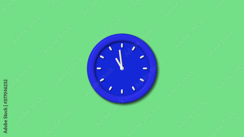 New blue color 3d wall clock on green light background,3d wall clock New blue color 3d wall clock on green light background,3d wall clock
