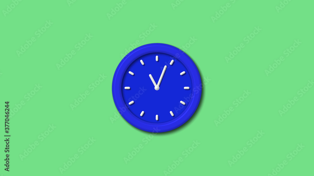 New blue color 3d wall clock on green light background,3d wall clock New blue color 3d wall clock on green light background,3d wall clock