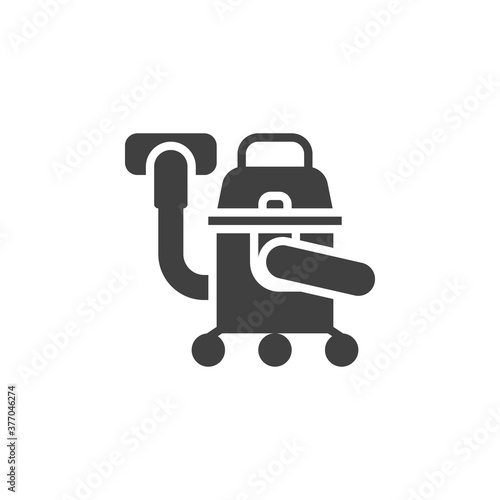 Industrial vacuum cleaner vector icon. filled flat sign for mobile concept and web design. Vacuum cleaner glyph icon. Symbol  logo illustration. Vector graphics