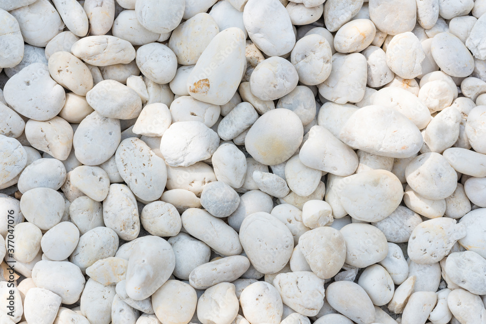 White pebble on the small zen garden ground. Decoration material for garden White pebble on the small zen garden ground. Decoration material for garden