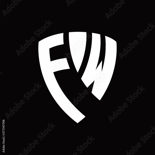 Free Download FW Logo monogram with shield elements shape design template - GFXLoad