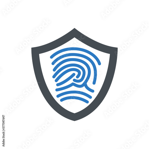 Fingerprint and shield icon
