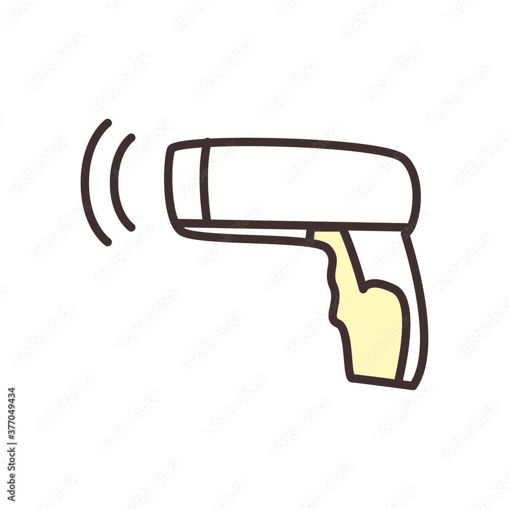 electric thermometer line and fill style icon vector design electric thermometer line and fill style icon vector design