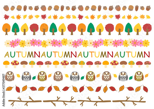 秋 かわいい ライン 飾り 罫線 素材 セット Stock Vector Adobe Stock 秋 かわいい ライン 飾り 罫線 素材 セット Stock Vector Adobe Stock