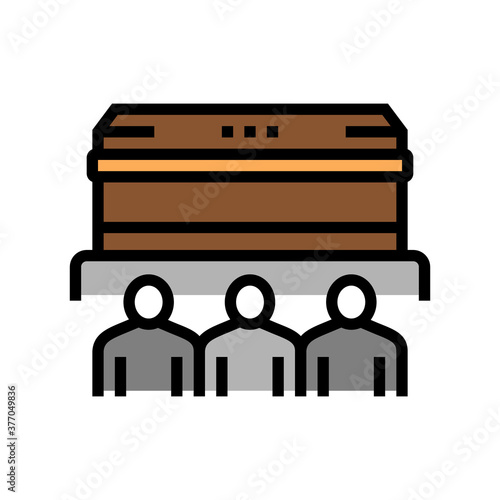 funeral commemoration color icon vector. funeral commemoration sign. isolated symbol illustration