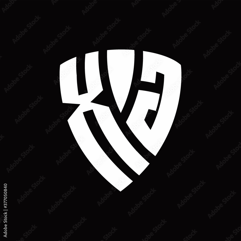 XG Logo monogram with shield elements shape design template XG Logo monogram with shield elements shape design template