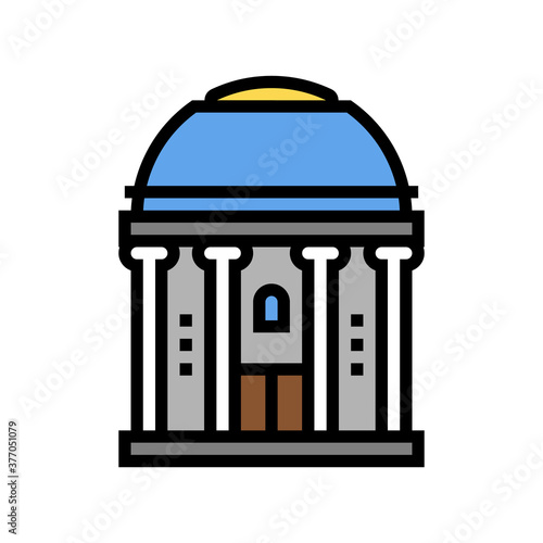 chapel building color icon vector. chapel building sign. isolated symbol illustration