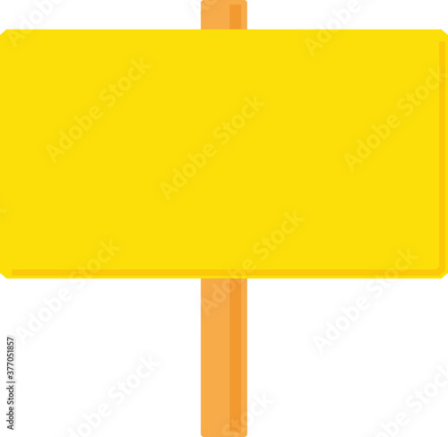 無地の黄色いプラカード