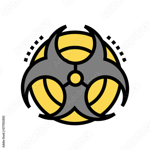 dangerous chemical waste mark color icon vector. dangerous chemical waste mark sign. isolated symbol illustration