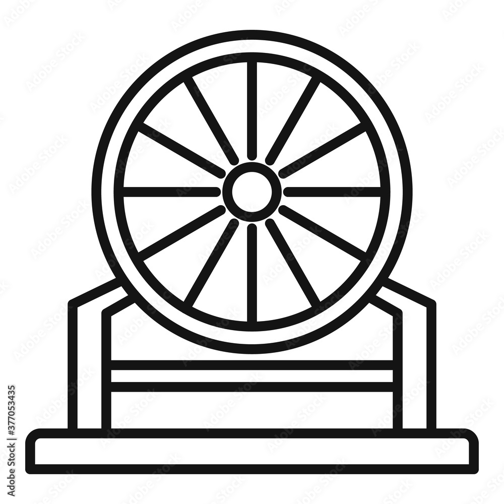 Obraz premium Aircraft repair turbine icon. Outline aircraft repair turbine vector icon for web design isolated on white background