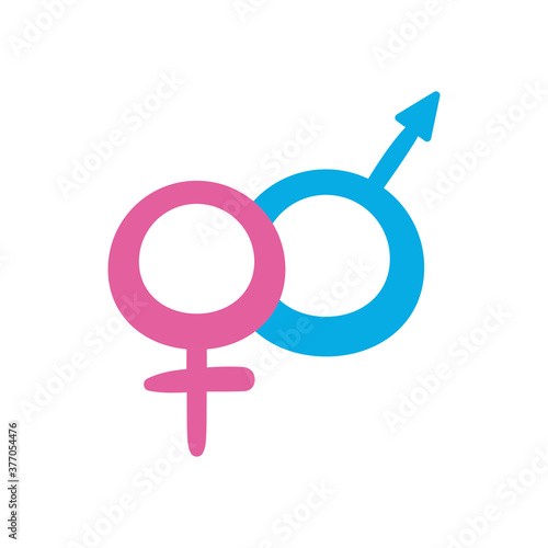 hetero gender flat style icon vector design