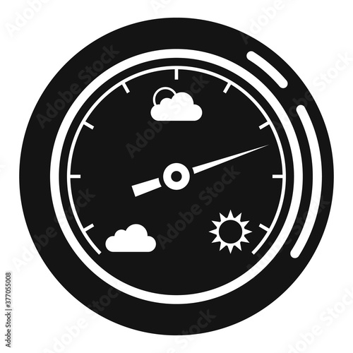 Weather barometer icon. Simple illustration of weather barometer vector icon for web design isolated on white background