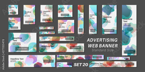 Vector ad Web Banners. Design a standard size template for business and advertising