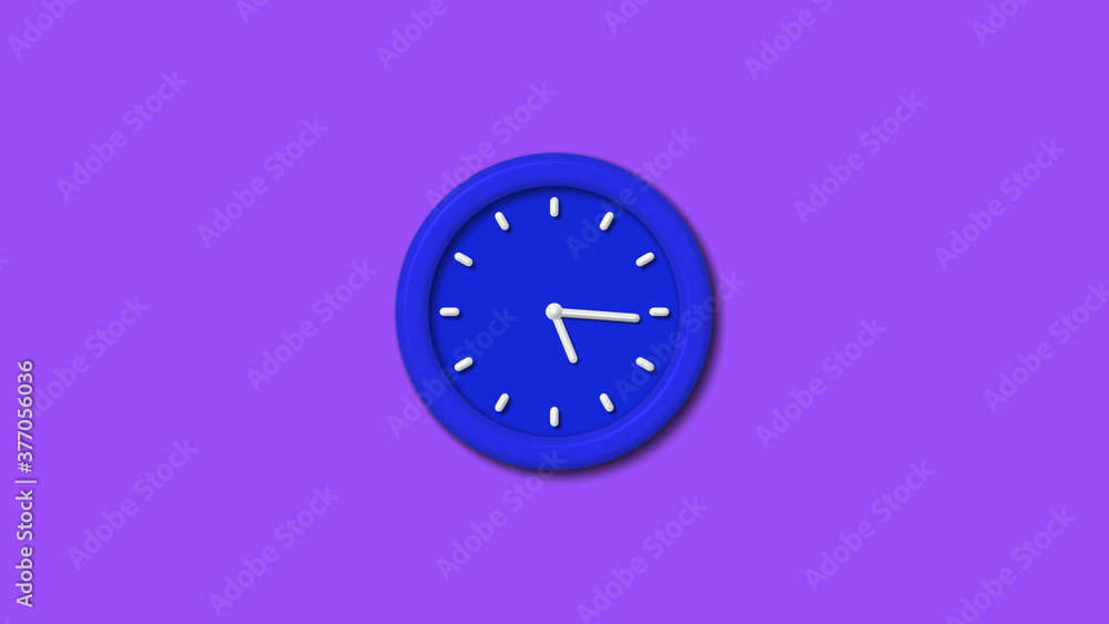 Amazing bue color 3d wall clock icon on purple background,clock,wall clock image Amazing bue color 3d wall clock icon on purple background,clock,wall clock image