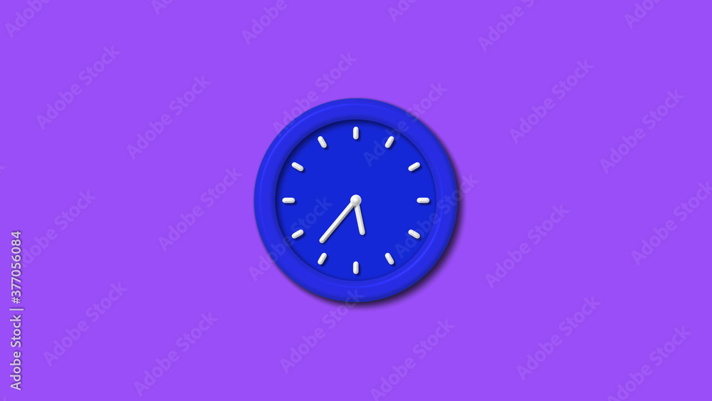 Amazing bue color 3d wall clock icon on purple background,clock,wall clock image Amazing bue color 3d wall clock icon on purple background,clock,wall clock image