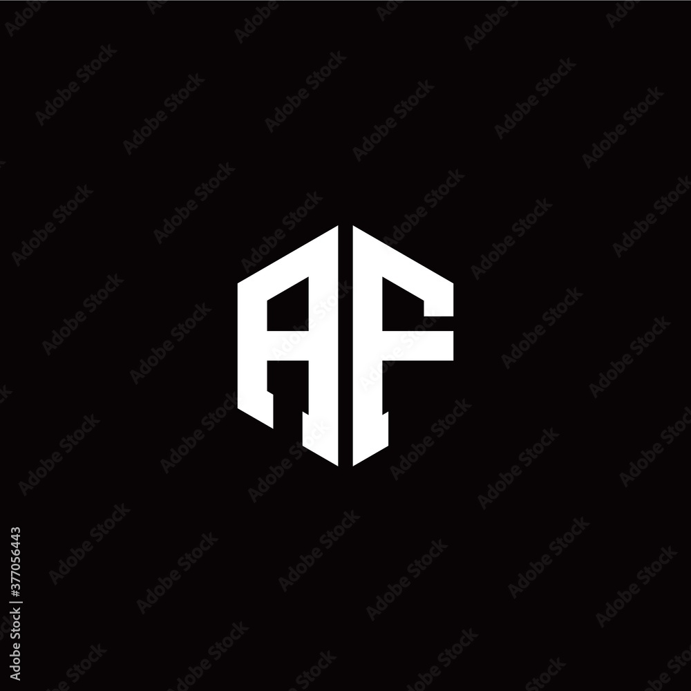 Initial A F letter with polygon modern style logo template vector Initial A F letter with polygon modern style logo template vector