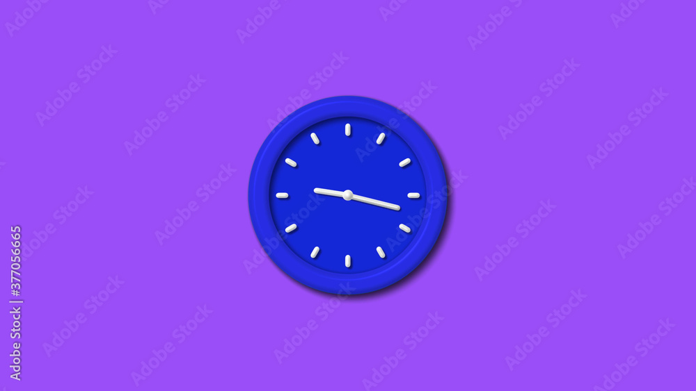 Amazing bue color 3d wall clock icon on purple background,clock,wall clock image Amazing bue color 3d wall clock icon on purple background,clock,wall clock image