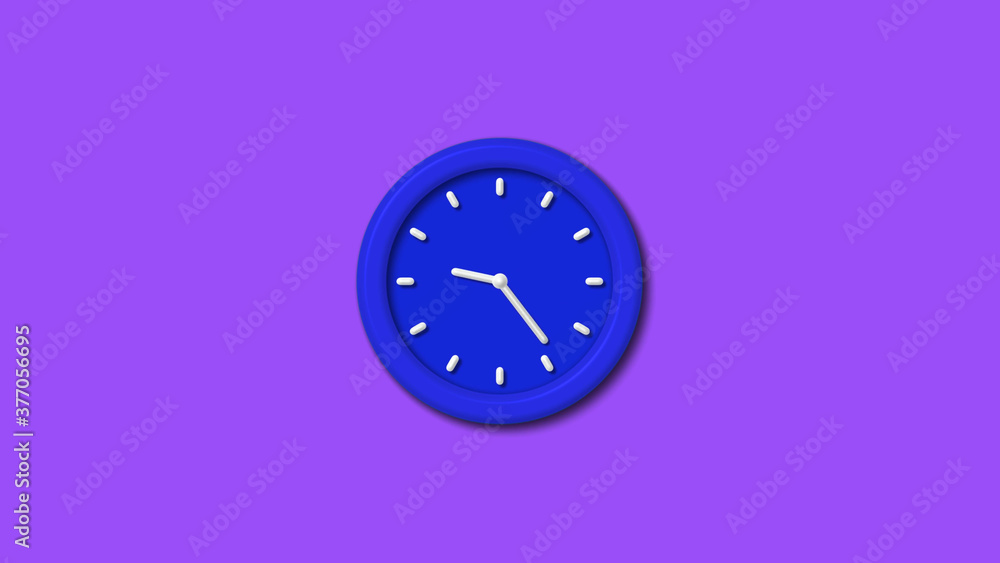 Amazing bue color 3d wall clock icon on purple background,clock,wall clock image Amazing bue color 3d wall clock icon on purple background,clock,wall clock image