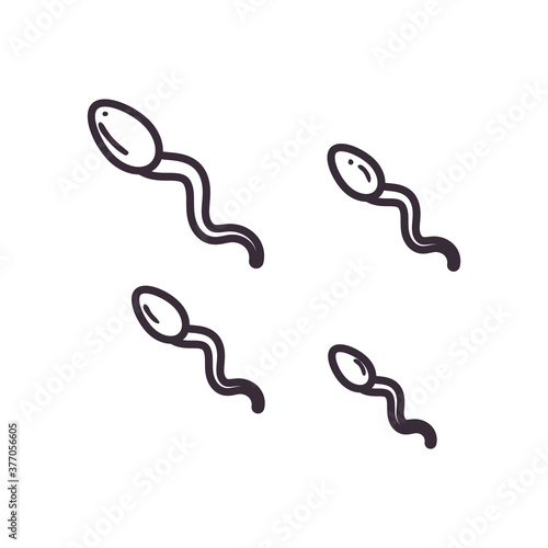 sperm line style icon vector design