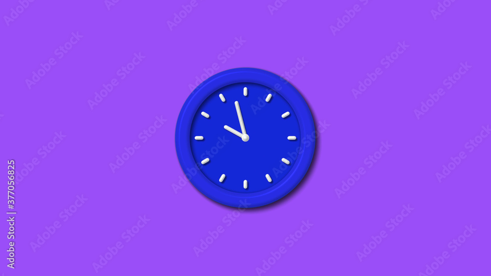 Amazing bue color 3d wall clock icon on purple background,clock,wall clock image Amazing bue color 3d wall clock icon on purple background,clock,wall clock image