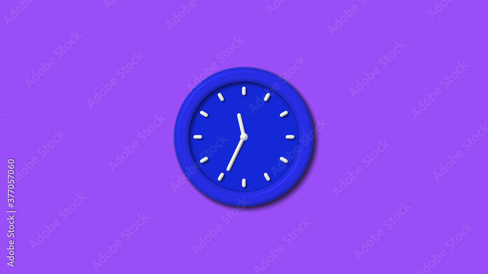 Amazing bue color 3d wall clock icon on purple background,clock,wall clock image Amazing bue color 3d wall clock icon on purple background,clock,wall clock image