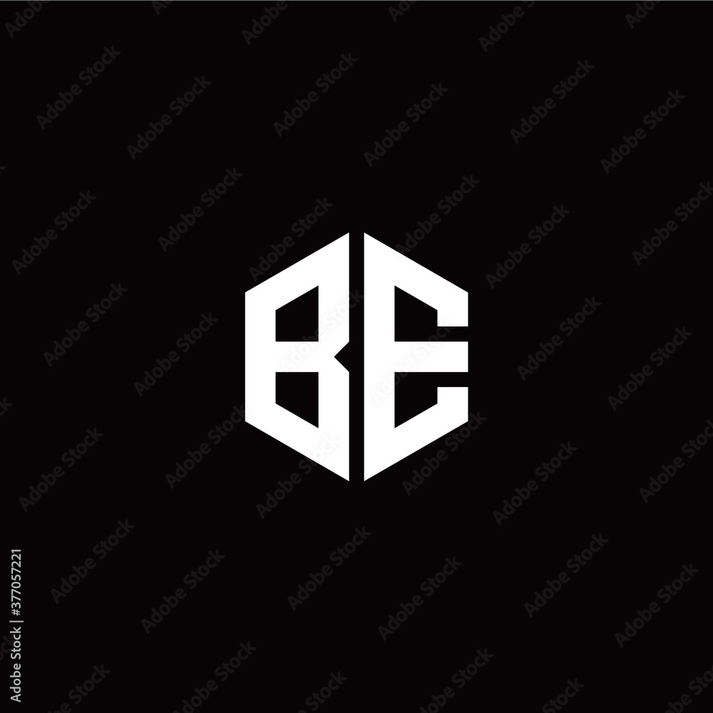 Initial B E letter with polygon modern style logo template vector Initial B E letter with polygon modern style logo template vector
