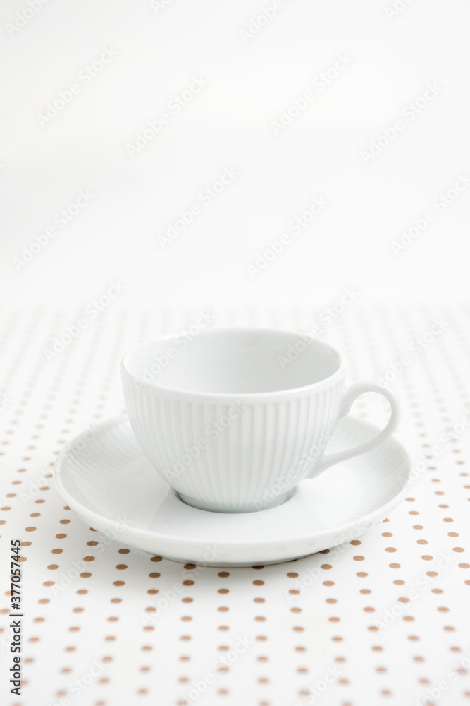 coffee cup on dot pattern paper coffee cup on dot pattern paper