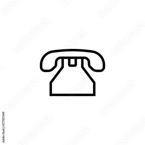 Phone Icon  in black line style icon, style isolated on white background © fahmi