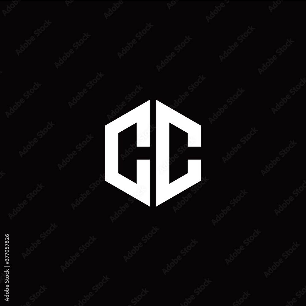 Initial C C letter with polygon modern style logo template vector Initial C C letter with polygon modern style logo template vector