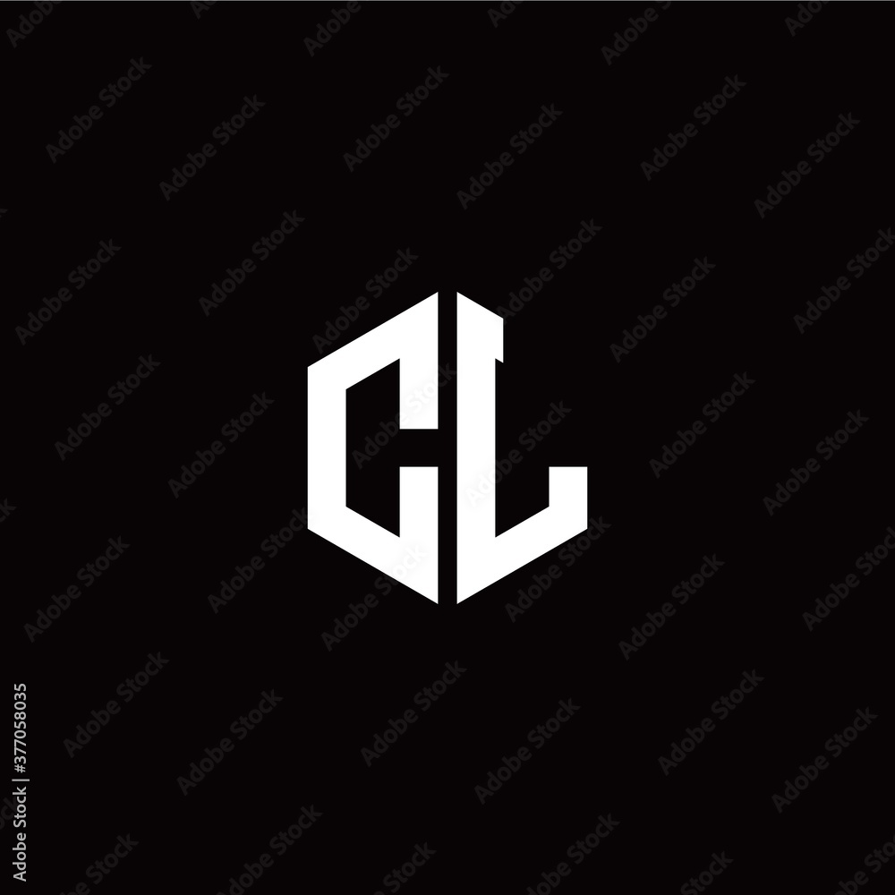 Initial C L letter with polygon modern style logo template vector Initial C L letter with polygon modern style logo template vector