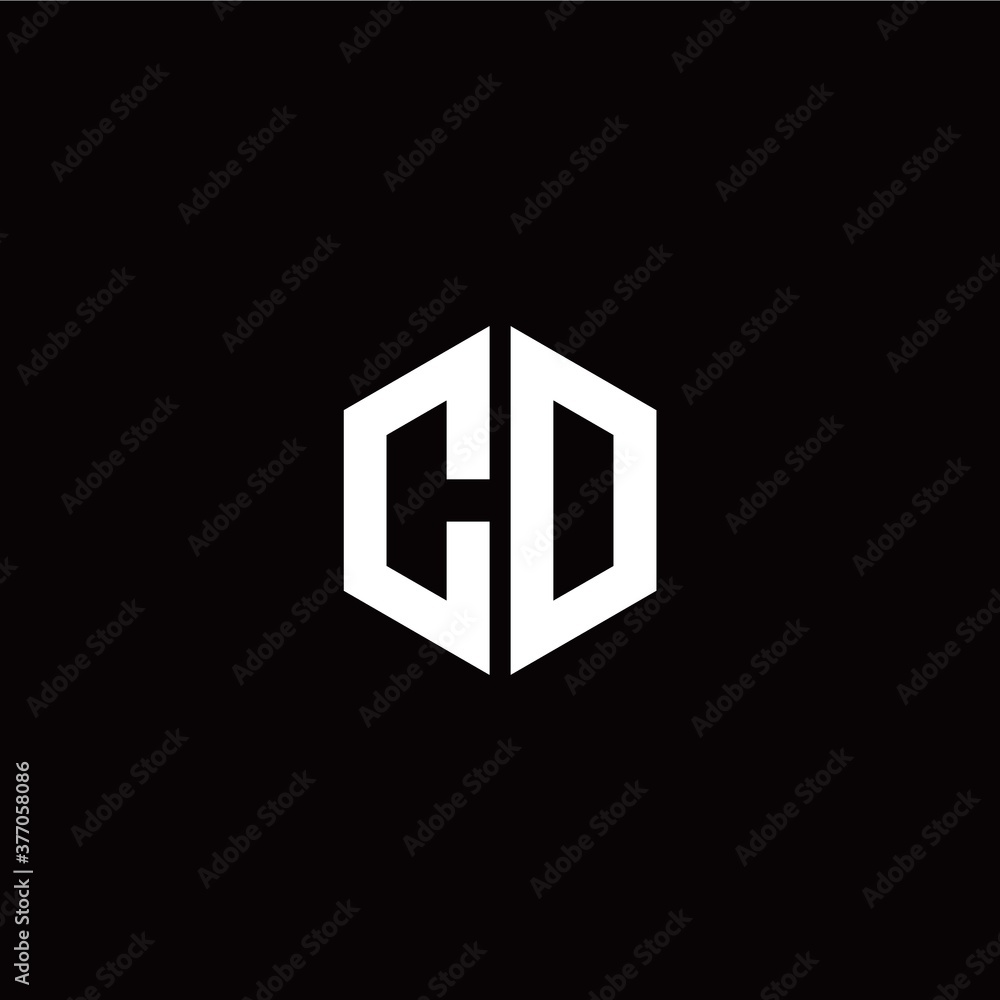 Initial C O letter with polygon modern style logo template vector Initial C O letter with polygon modern style logo template vector
