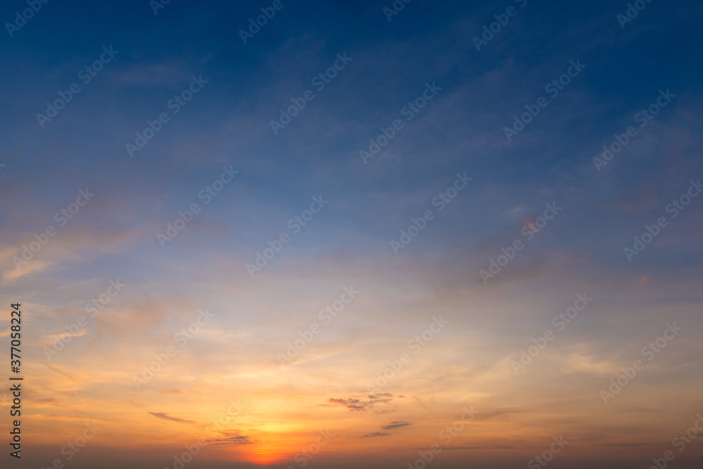 Beautiful Sunrise sky and clouds background