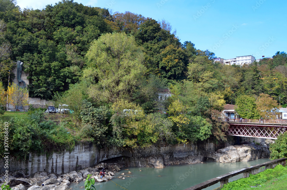 Georgia Republic - Rioni River in Kutaisi Georgia Republic - Rioni River in Kutaisi