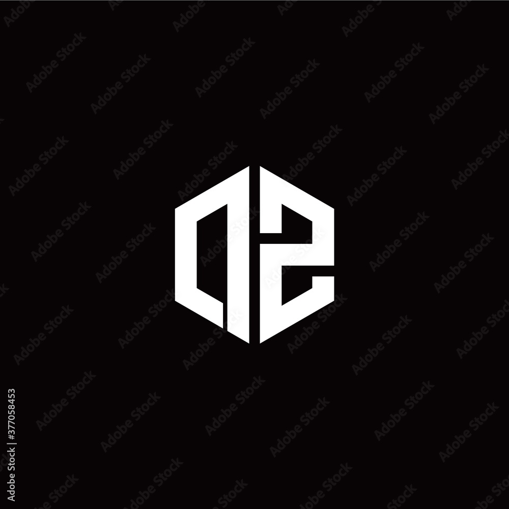 Initial D Z letter with polygon modern style logo template vector Initial D Z letter with polygon modern style logo template vector