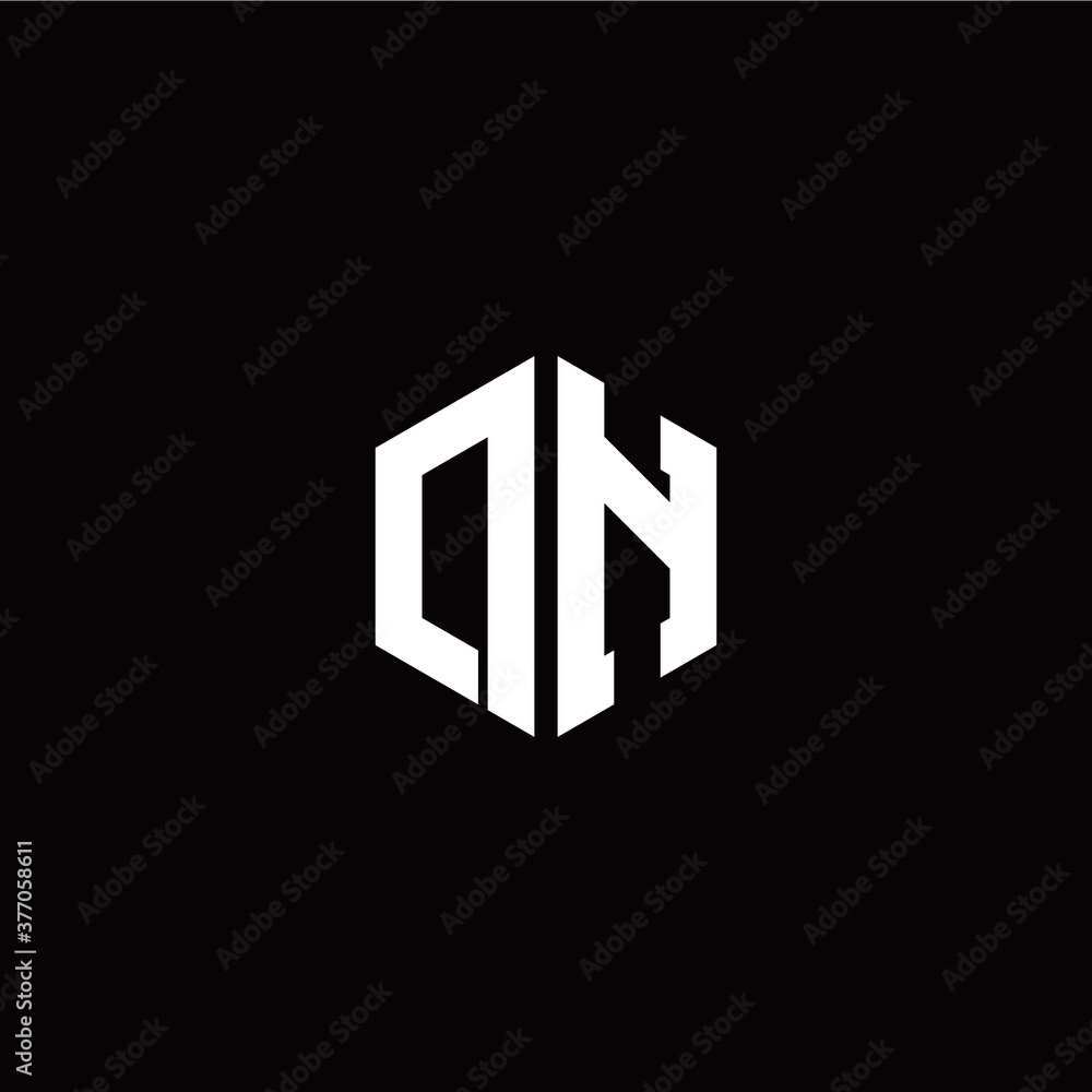 Initial D N letter with polygon modern style logo template vector Initial D N letter with polygon modern style logo template vector