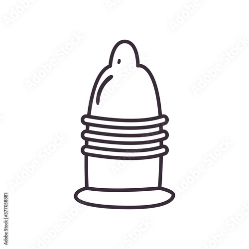 condom with texture line style icon vector design