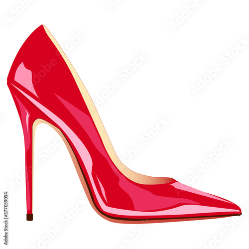 Valokuvatapetti red high heel shoes