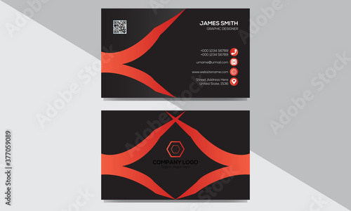 Modern presentation card with company logo. Vector business card template. Visiting card for business and personal use