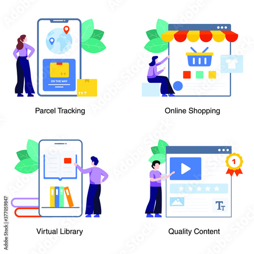 
Modern Flat Illustration Vectors Pack 
