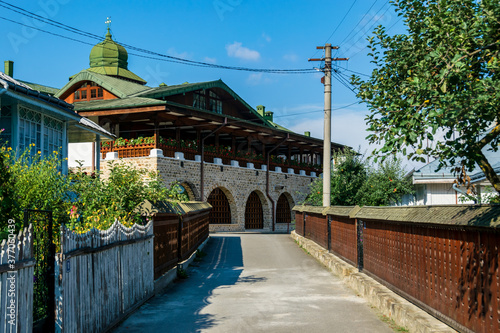 The way to Agapia Orthodox Monastery, Neamt, Romania photo