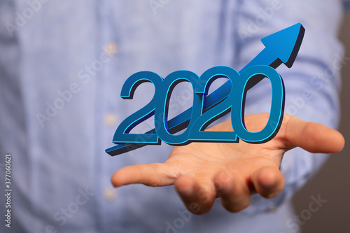 the 2020 business year up goals and success illustration