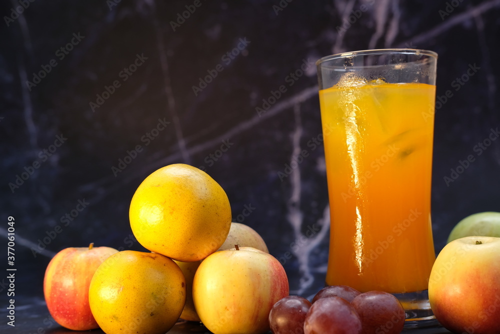 glass of juice and fruits glass of juice and fruits